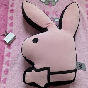 Cute Playboy Bunny Plush Pillow - Pink